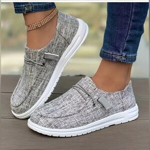 Women's Gray Casual Slip-On Shoes
